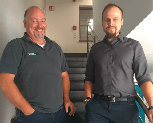 Andreas Filla und Jens Fissahn, Teamleiter bei Erhardt Markisenbau GmbH Andreas Filla und Jens Fissahn