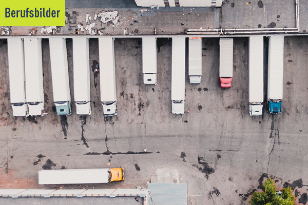 Logistik bei Geda Parkplatz eines Lagerhauses