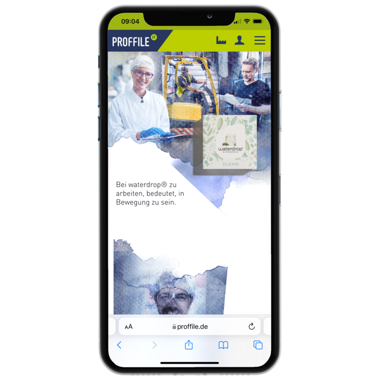 waterdrop produktion group Landingpage waterdrop Landingpage