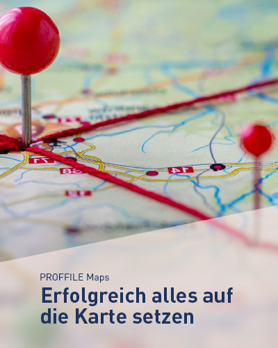 Mit PROFFILE Maps Ihr Unternehmensprofil und Stellenanzeigen auf der interaktiven Arbeitgeberkarte mit Jobs vermarkten Employer Branding und Recruiting auf der interaktiven Arbeitgeberkarte mit Jobs verknüpfen