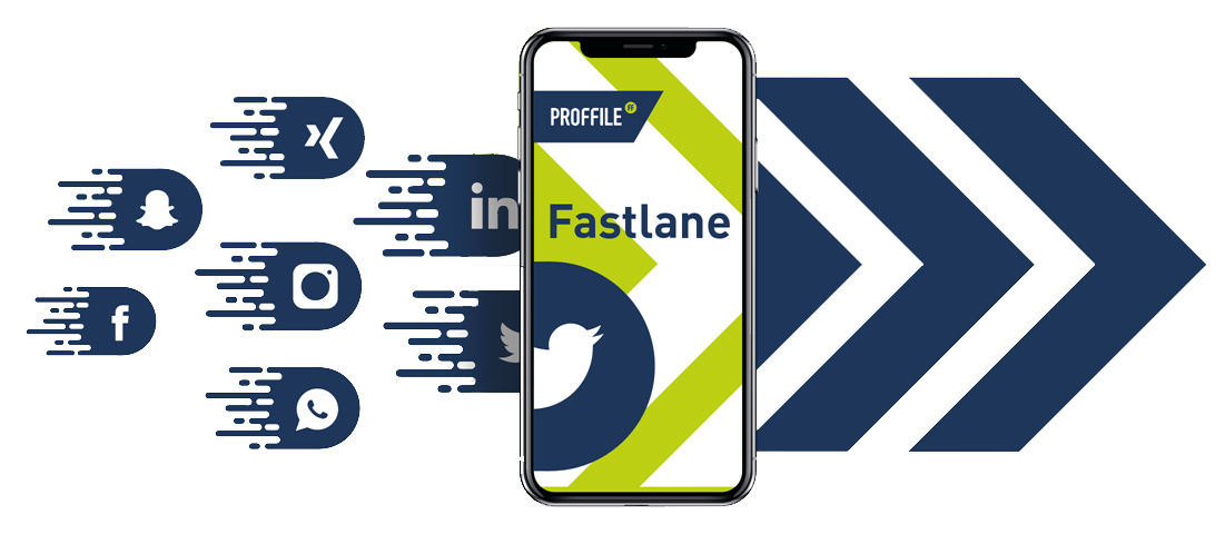 PROFFILE Fastlane - Social Media Recruiting mit Kurzbewerbung Key Icon von PROFFILE Fastlane
