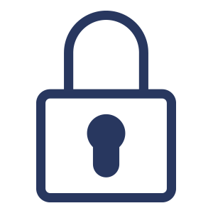 Daten sind sicher und werden nur für die Bewerbung genutzt Icon Hängeschloss