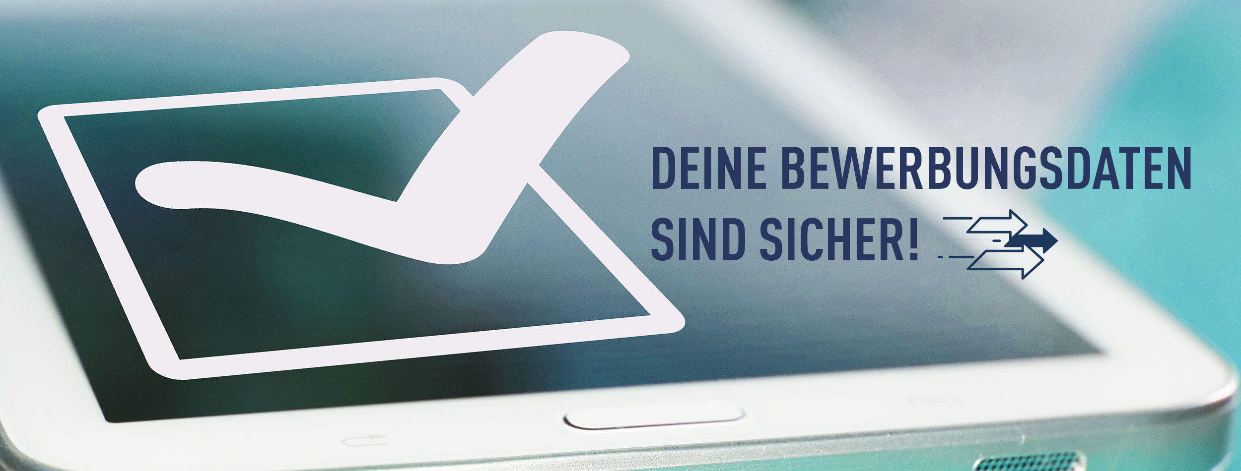 Deine Bewerbungsdaten sind sicher Smartphone