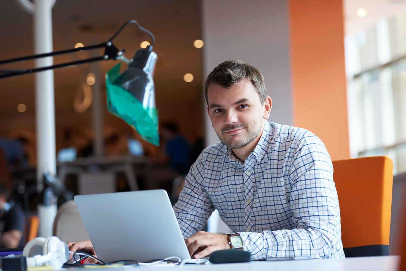 Startup,Business,,Software,Developer,Working,On,Computer,At,Modern,Office